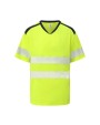 YOKO Hi-vis mandarin collar Comfort Trim t-shirt (HVJ430) T-Shirts personalisierbar