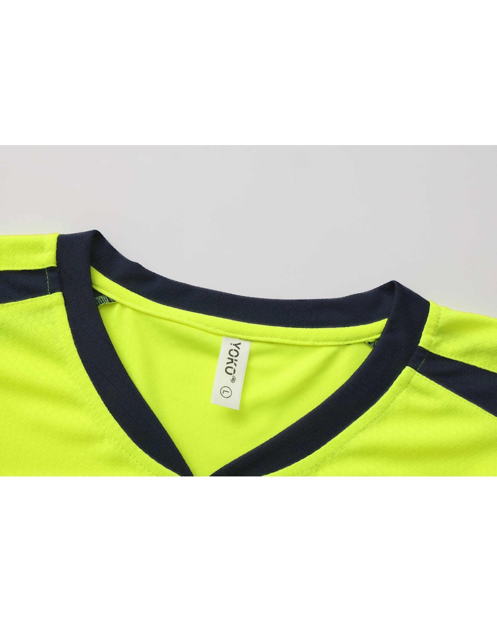 YOKO Hi-vis mandarin collar Comfort Trim t-shirt (HVJ430) T-Shirts personalisierbar