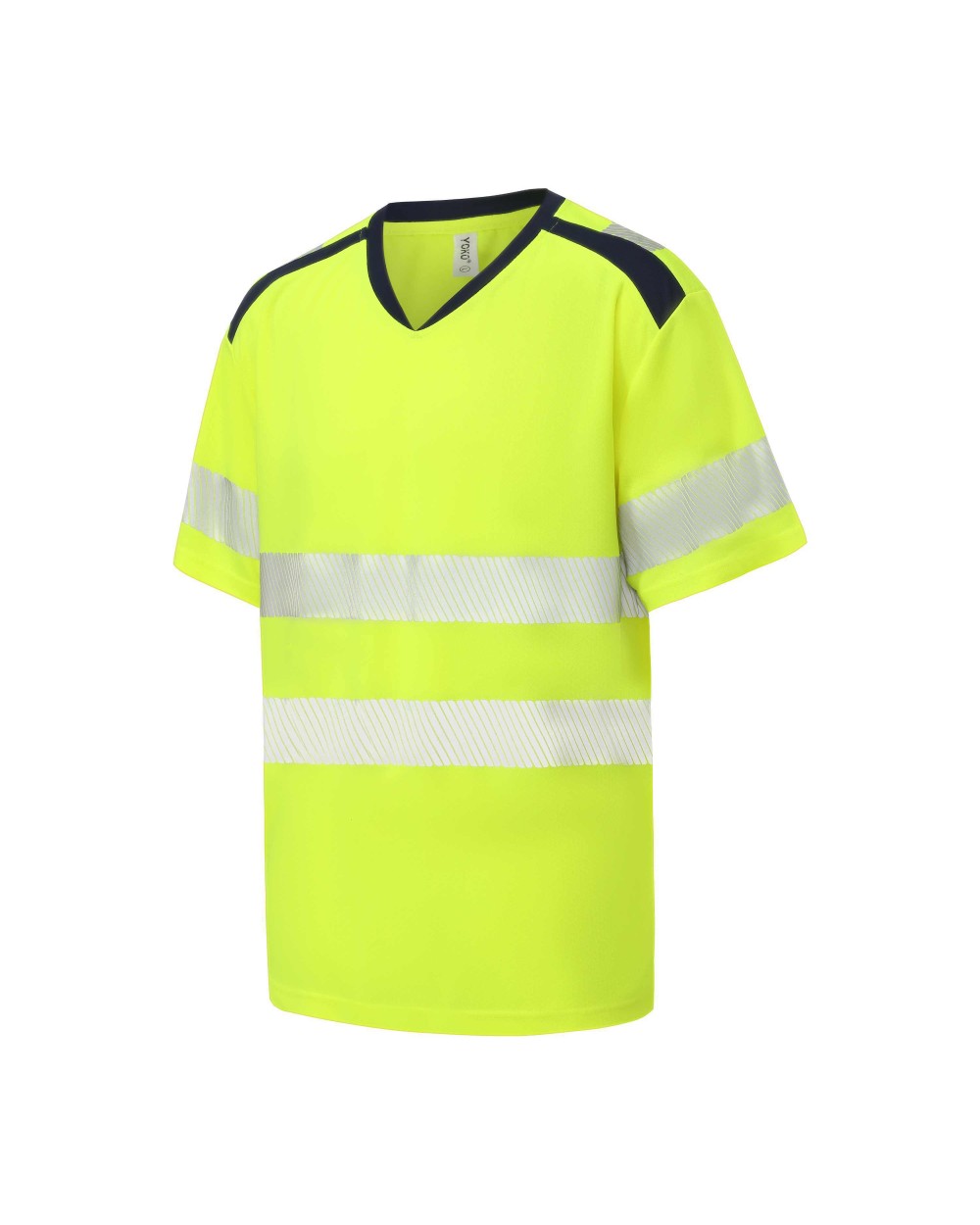 YOKO Hi-vis mandarin collar Comfort Trim t-shirt (HVJ430) T-Shirts personalisierbar