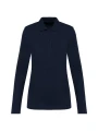 KARIBAN Polo Supima® manches longues femme /api/colors/058f028c-f565-4146-9cba-11f5b0ade7a7 personnalisable