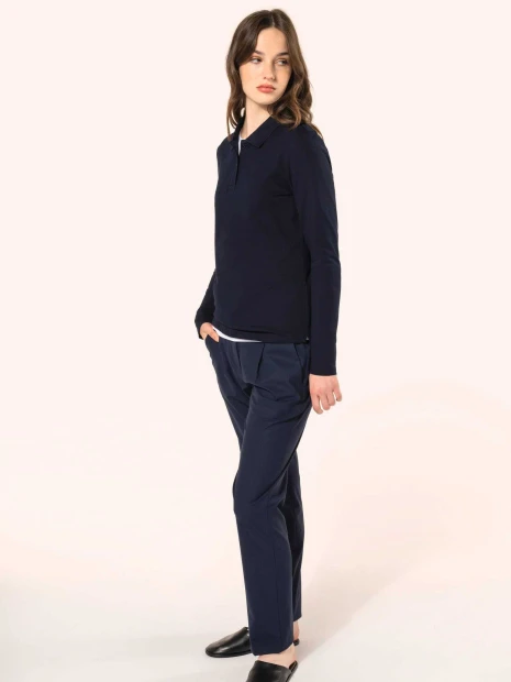 Polos à personnaliser KARIBAN Polo Supima® manches longues femme 
