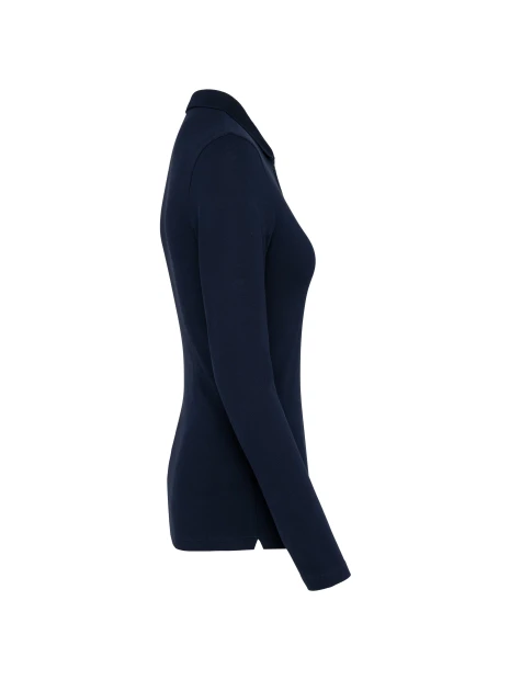 KARIBAN Polo Supima® manches longues femme /api/colors/058f028c-f565-4146-9cba-11f5b0ade7a7 personnalisable