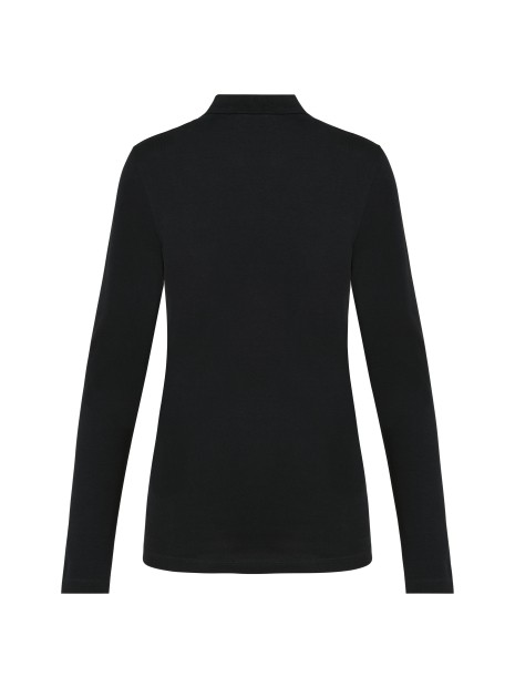 KARIBAN Polo Supima® manches longues femme /api/colors/b9fdad4a-5e94-45cb-8c03-c08b349b28c3 personnalisable