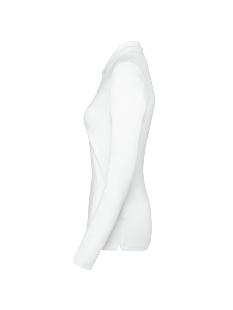 KARIBAN Polo Supima® manches longues femme /api/colors/7a92cd2d-10d2-40b4-928b-296bb7487506 personnalisable