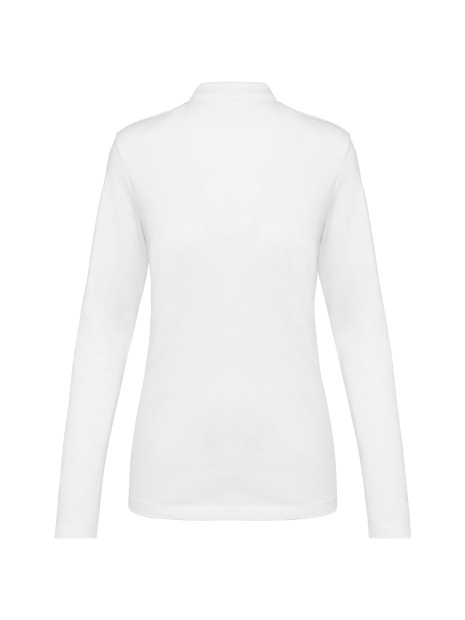 KARIBAN Polo Supima® manches longues femme /api/colors/7a92cd2d-10d2-40b4-928b-296bb7487506 personnalisable