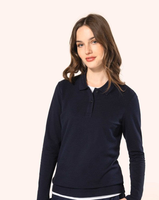 Polos personnalisable Kariban Polo Supima® manches longues femme