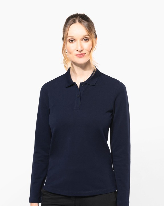 Polo's KARIBAN Supima® damespolo lange mouwen voor bedrukking &amp; borduring