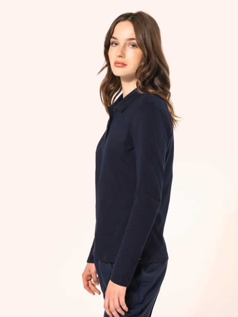 Polos à personnaliser KARIBAN Polo Supima® manches longues femme 