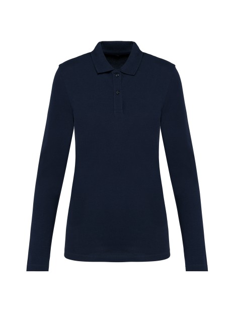 KARIBAN Polo Supima® manches longues femme /api/colors/058f028c-f565-4146-9cba-11f5b0ade7a7 personnalisable