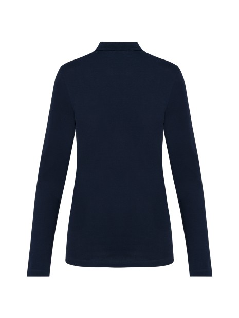 KARIBAN Polo Supima® manches longues femme /api/colors/058f028c-f565-4146-9cba-11f5b0ade7a7 personnalisable