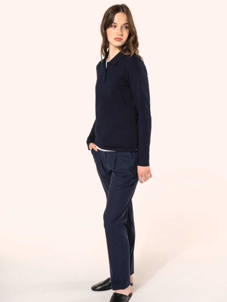 Polos à personnaliser KARIBAN Polo Supima® manches longues femme 