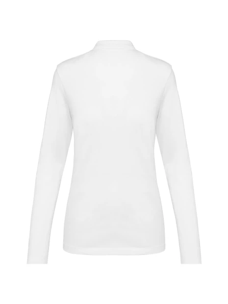 KARIBAN Polo Supima® manches longues femme /api/colors/7a92cd2d-10d2-40b4-928b-296bb7487506 personnalisable