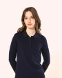 KARIBAN Supima® Damen-Polohemd mit langen Ärmeln Poloshirts personalisierbar