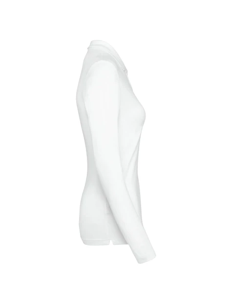 KARIBAN Polo Supima® manches longues femme /api/colors/7a92cd2d-10d2-40b4-928b-296bb7487506 personnalisable