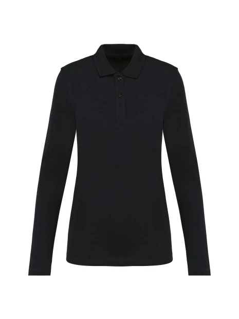 KARIBAN Polo Supima® manches longues femme /api/colors/b9fdad4a-5e94-45cb-8c03-c08b349b28c3 personnalisable