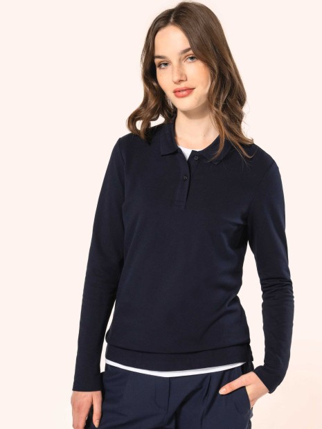 Polos à personnaliser KARIBAN Polo Supima® manches longues femme 