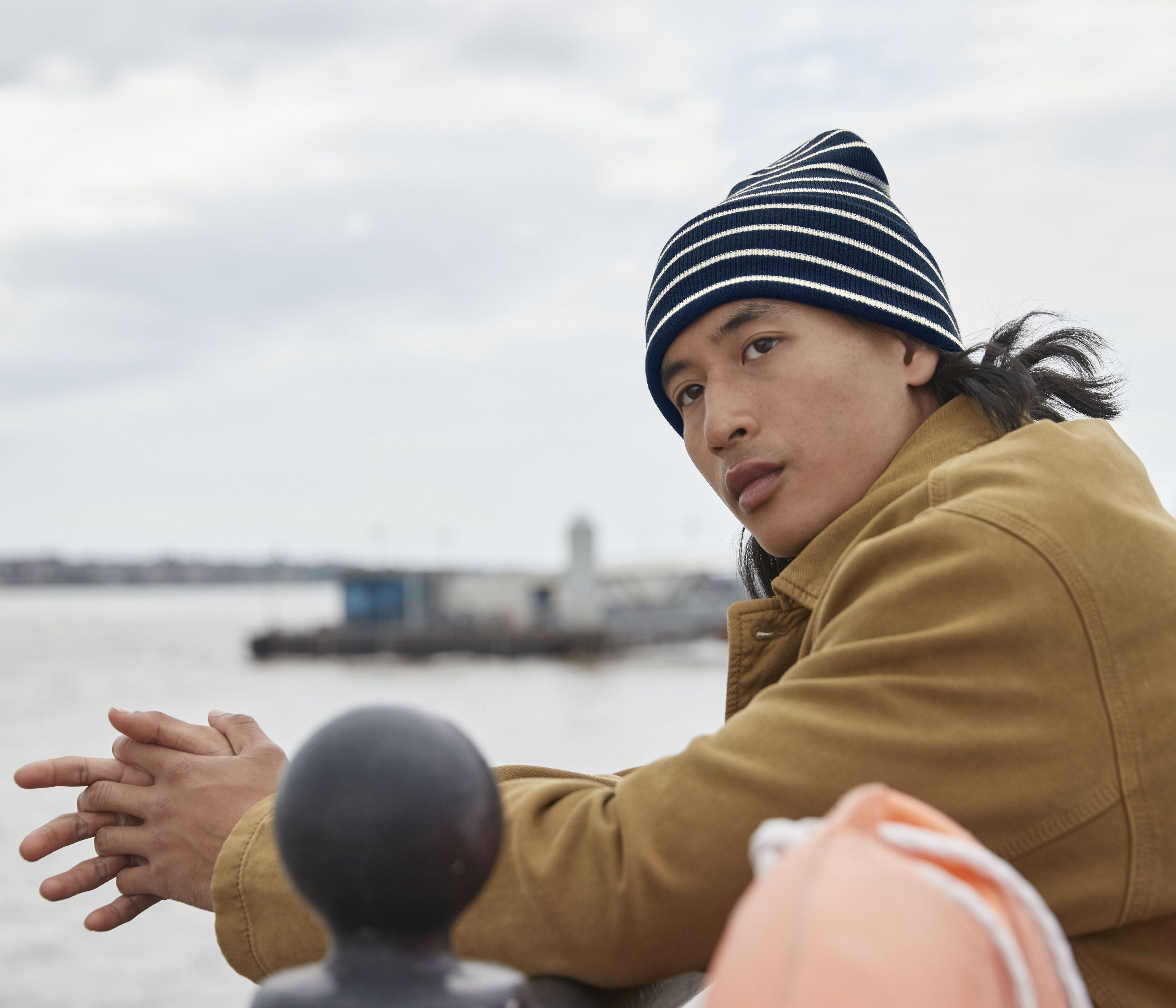 Bonnets personnalisable BEECHFIELD ORIGINAL DEEP CUFFED STRIPED BEANIE