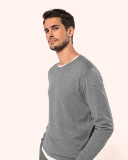 Pull Supima® col rond homme