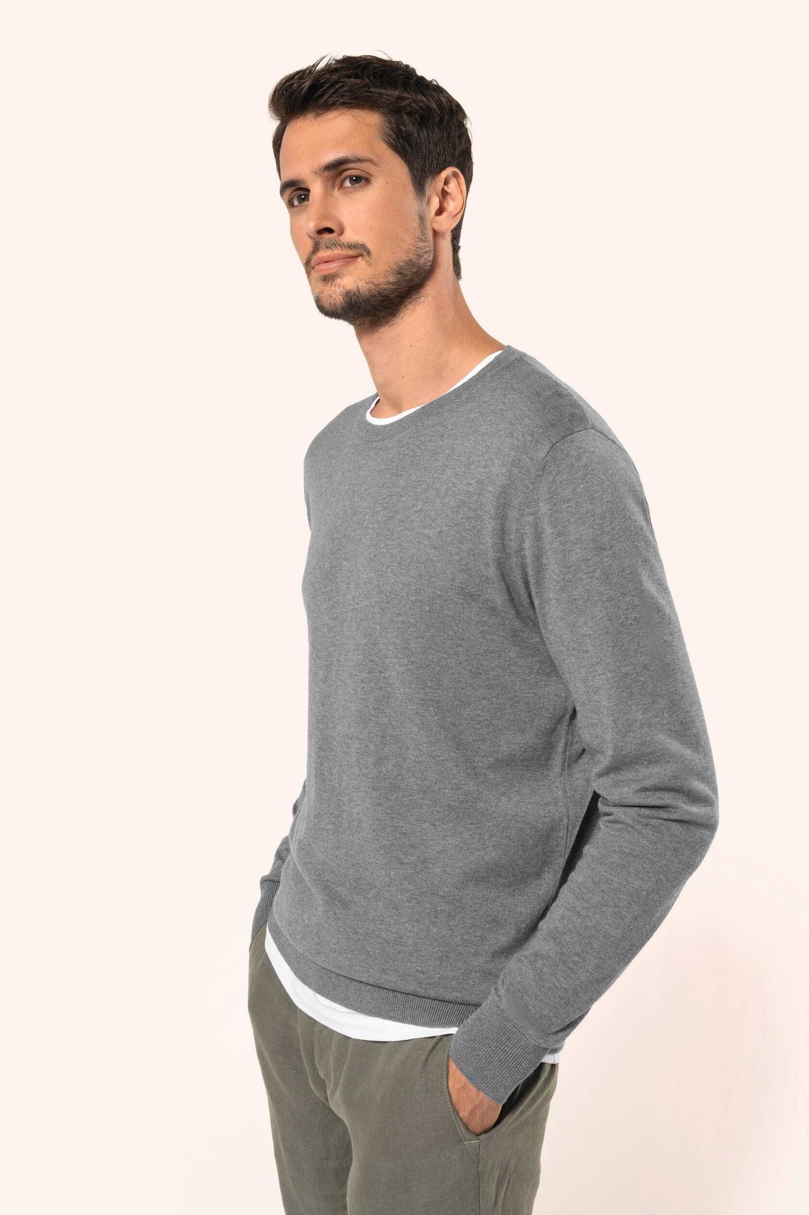Pulls personnalisable KARIBAN Pull Supima® col rond homme