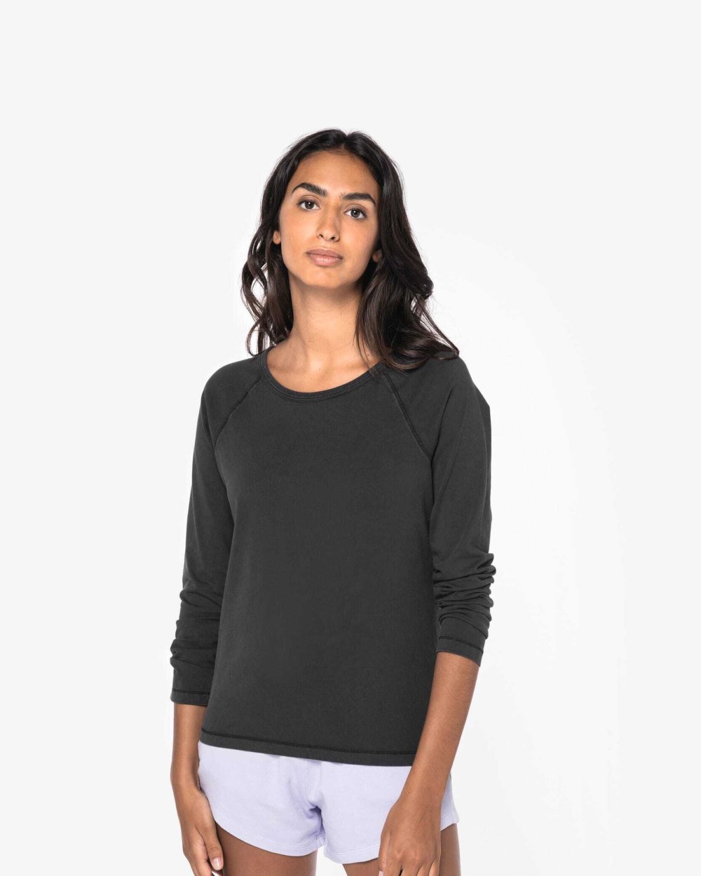 T-shirts NATIVE SPIRIT Ecologisch dames-T-shirt met lange raglanmouwen voor bedrukking &amp; borduring