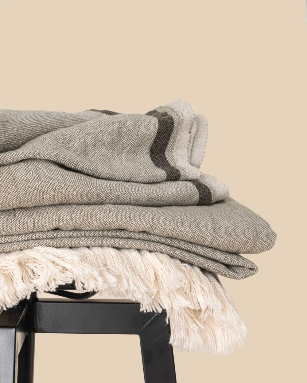 Fleecedekens SPASSO Gestreepte Fouta voor bedrukking &amp; borduring