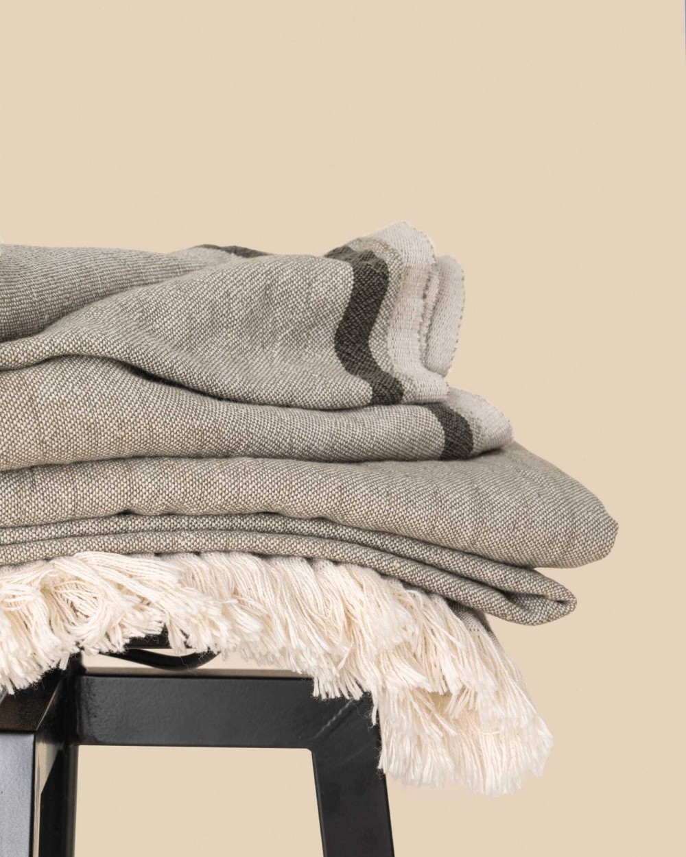 SPASSO Fouta-Tuch mit Streifen Plaids personalisierbar