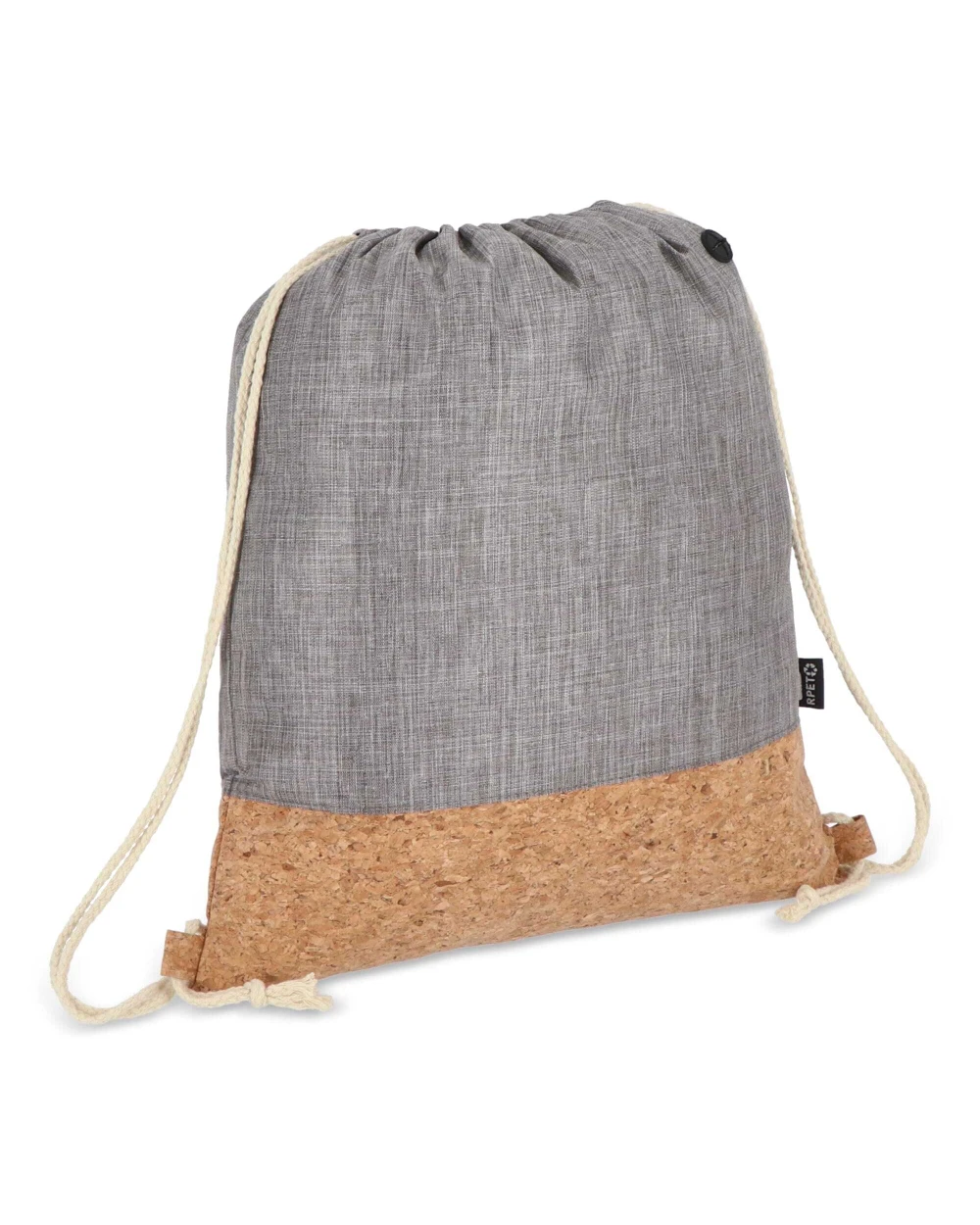 4DO Kordelzugbeutel R-PET & Kork 35 x 40cm Taschen personalisierbar