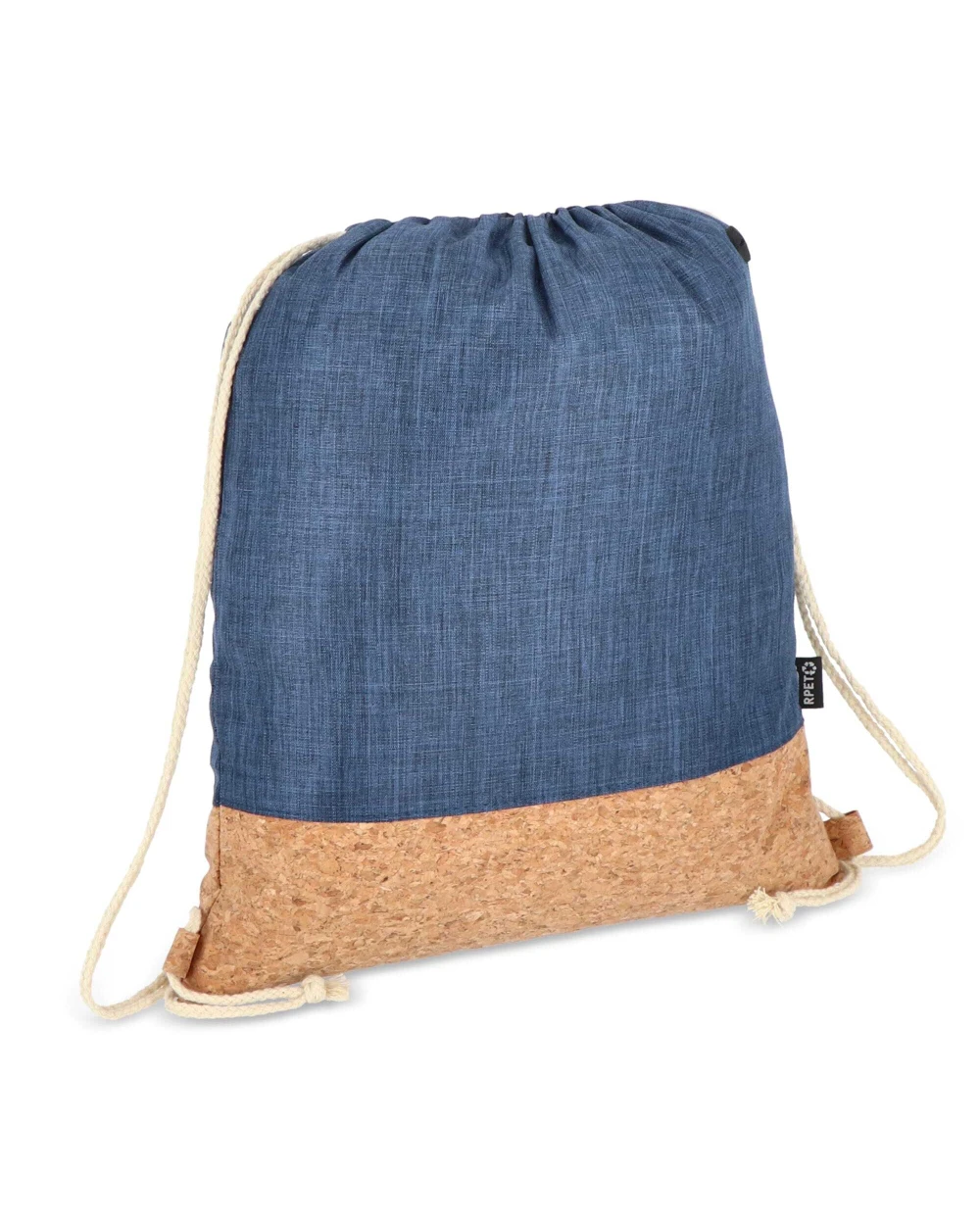Tassen & Zakken 4DO Koordzak R-PET & kurk 35 x 40cm voor bedrukking &amp; borduring