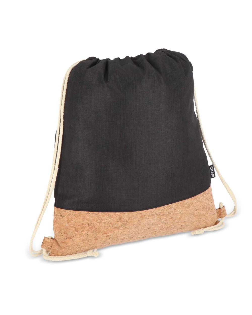 4DO Kordelzugbeutel R-PET & Kork 35 x 40cm Taschen personalisierbar