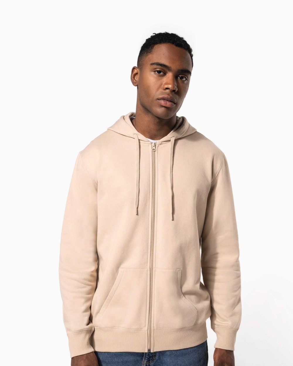 Sweat-shirts personnalisable KARIBAN Sweat-shirt recyclé zippé à capuche unisexe