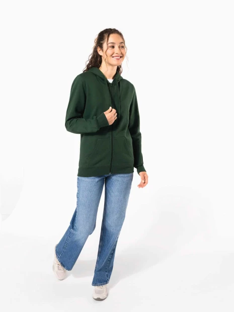 Sweat-shirts à personnaliser KARIBAN Sweat-shirt recyclé zippé à capuche unisexe 