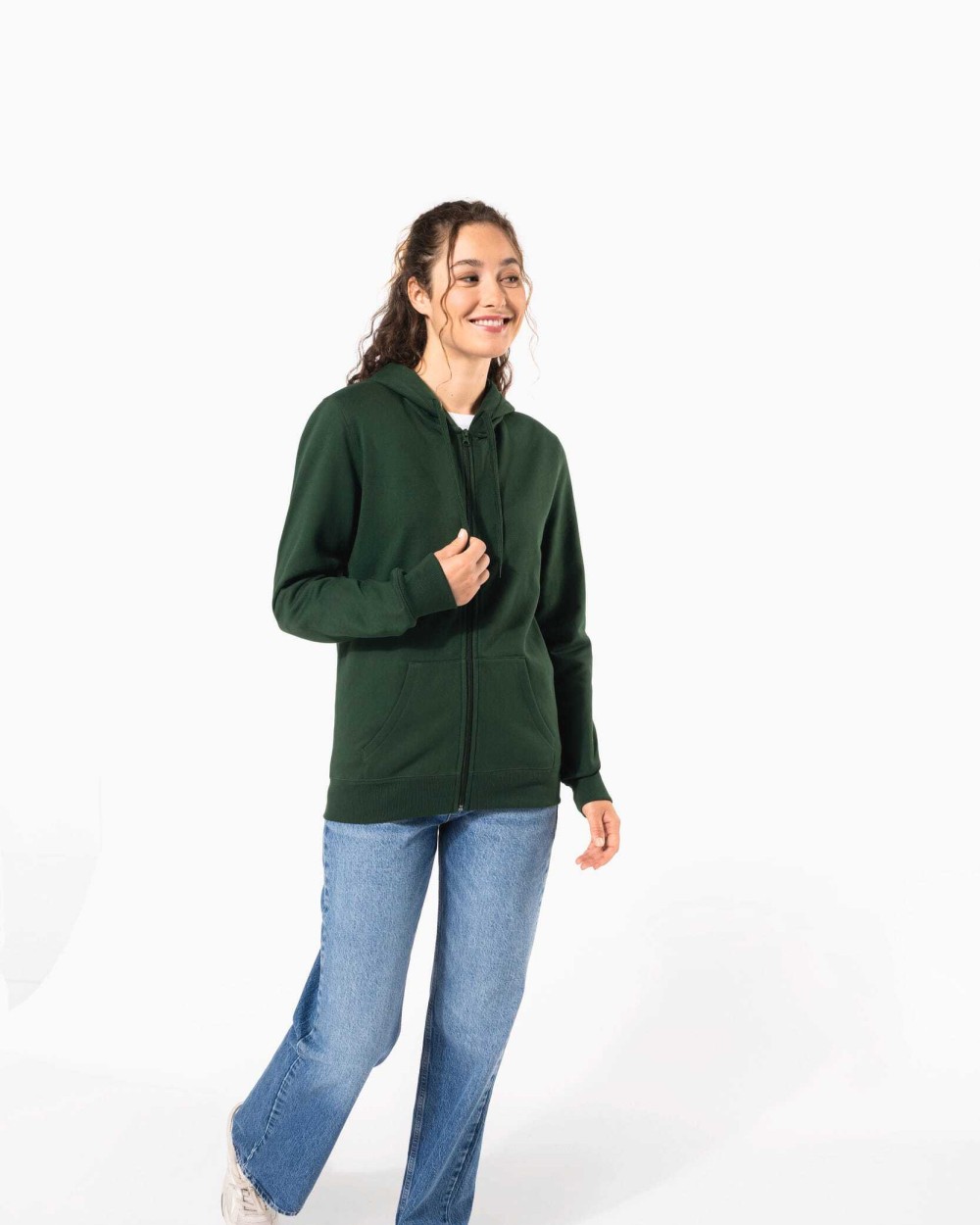 Sweat-shirts personnalisable KARIBAN Sweat-shirt recyclé zippé à capuche unisexe