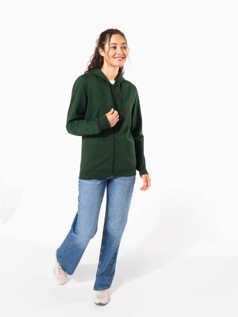 Sweat-shirts à personnaliser KARIBAN Sweat-shirt recyclé zippé à capuche unisexe 