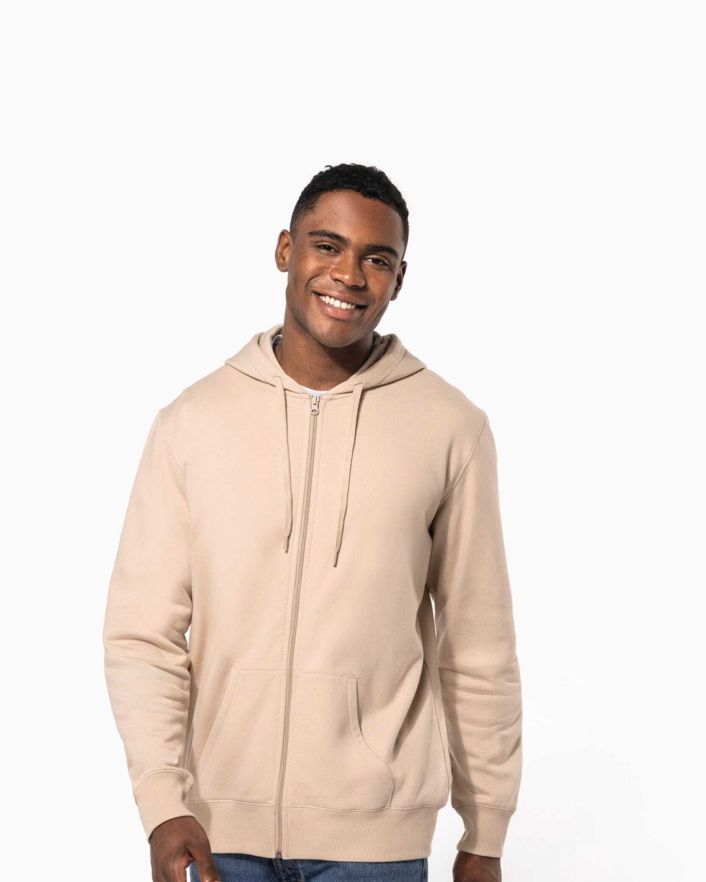 Sweat-shirts personnalisable KARIBAN Sweat-shirt recyclé zippé à capuche unisexe