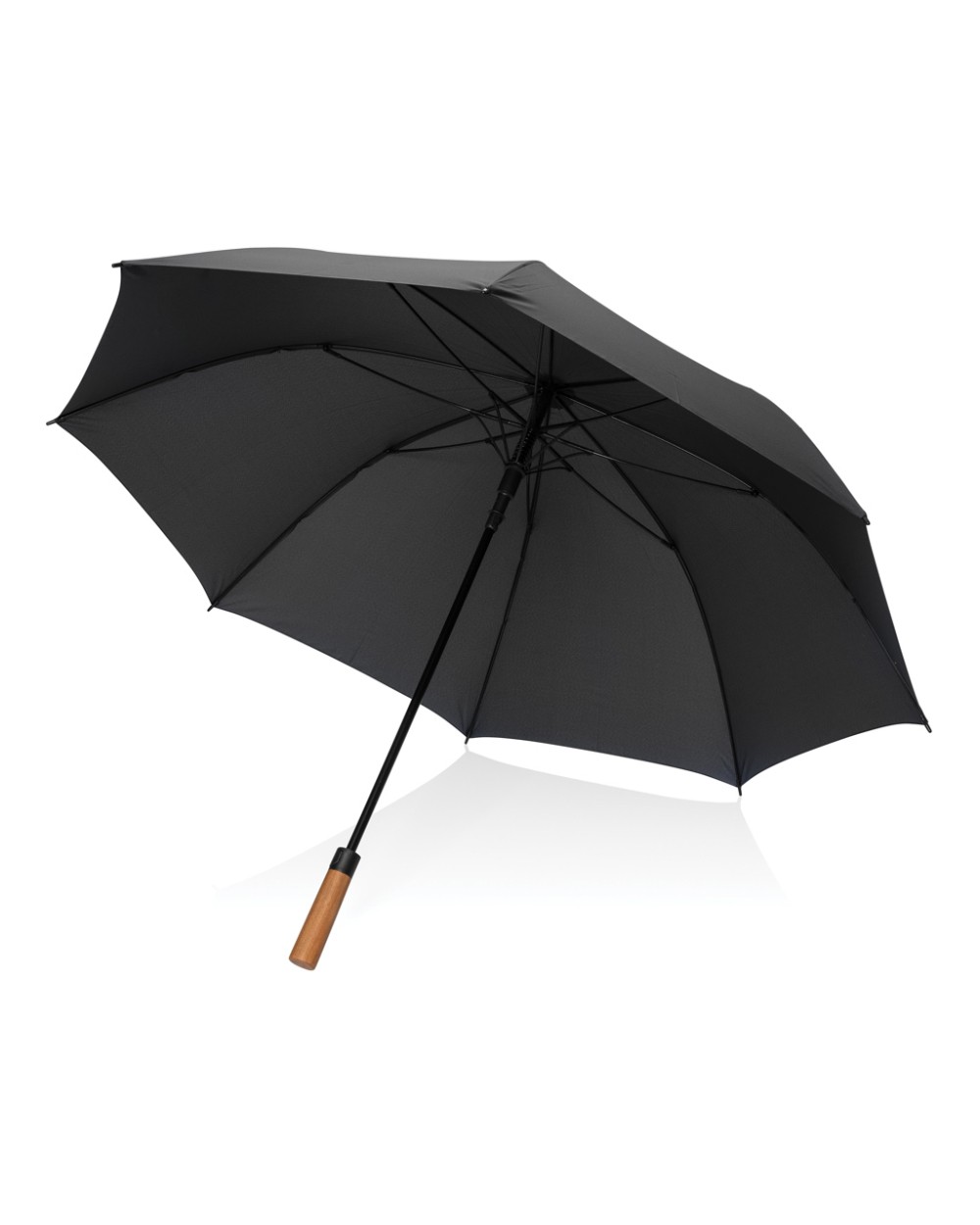 4DO Tony Aware™ RPET 30" Schirm mit auto. Öffnung & Akaziengriff Regenschirme personalisierbar