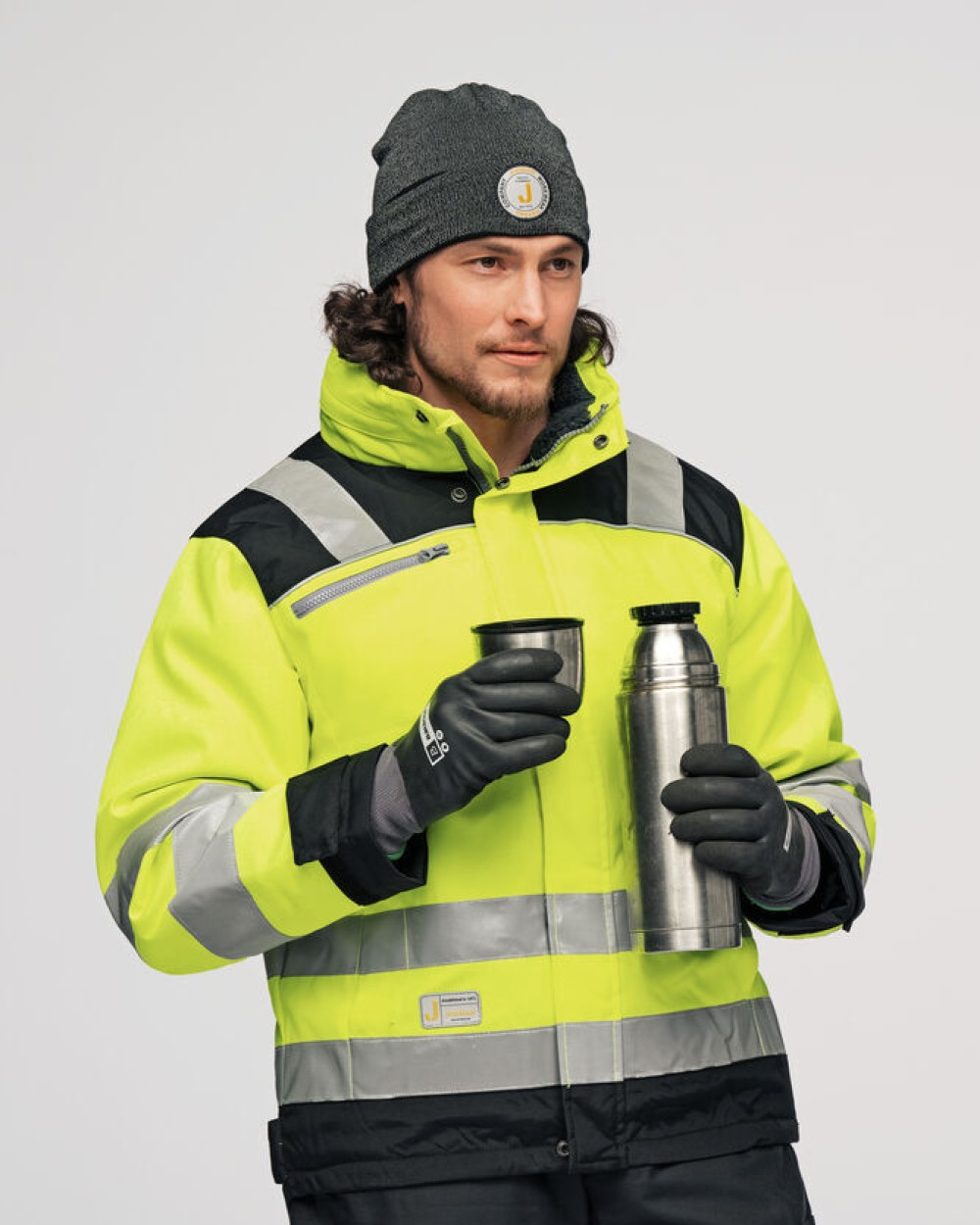 Vestes personnalisable JOBMAN 1347 Veste d'hiver Star Hi-Vis