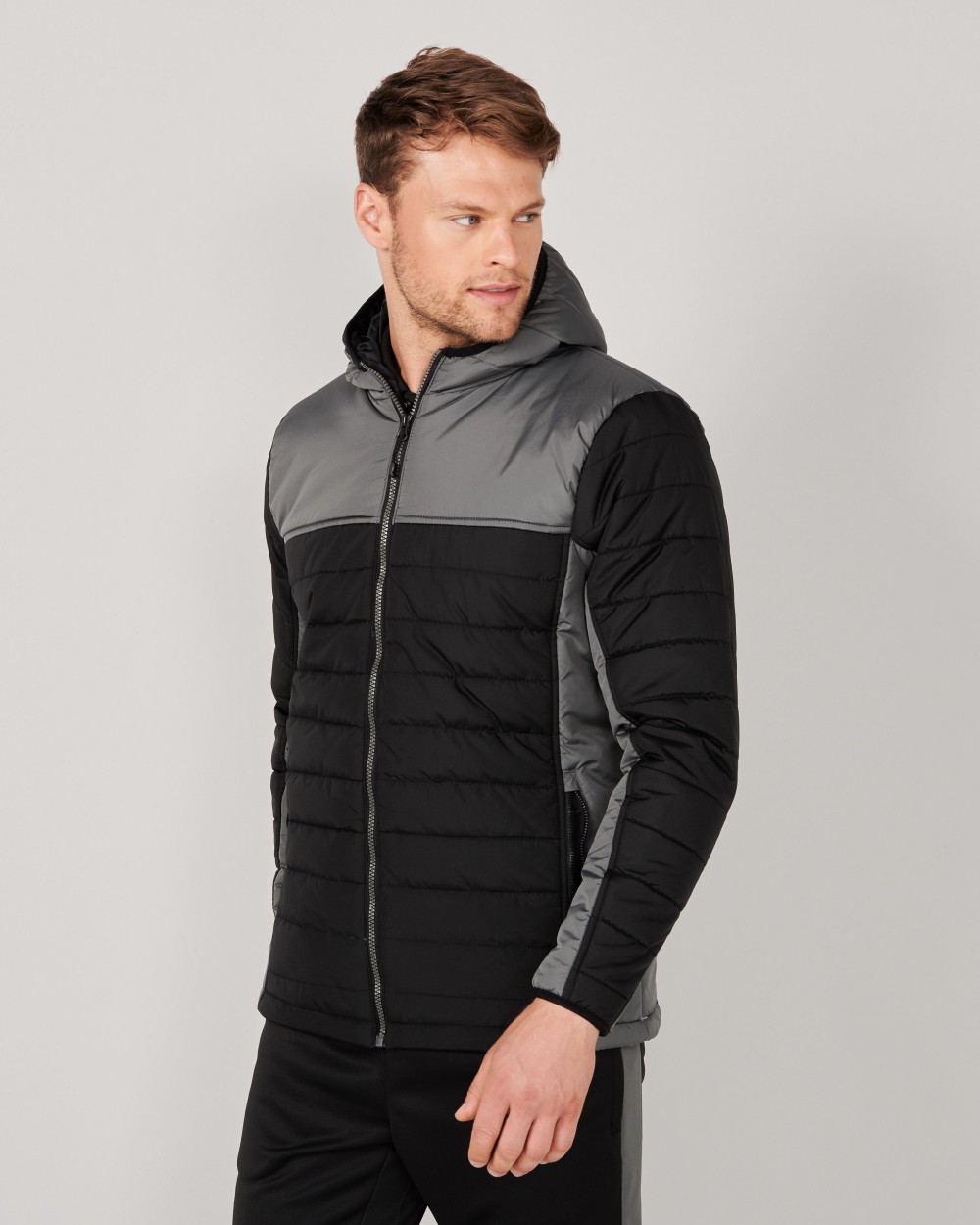 Vestes personnalisable FINDEN-HALES HOODED CONTRAST PUFFER JACKET