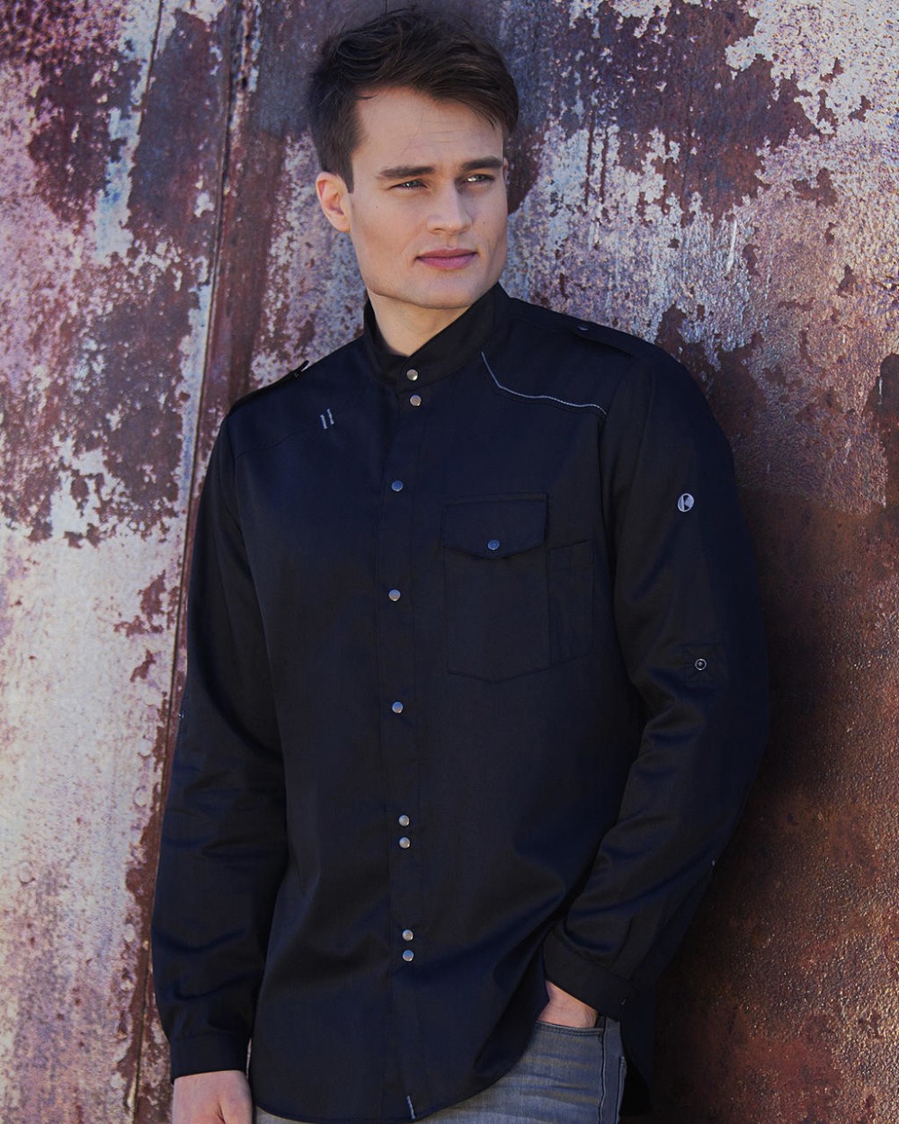 Hemden KARLOWSKY Chef Shirt New Identity voor bedrukking &amp; borduring