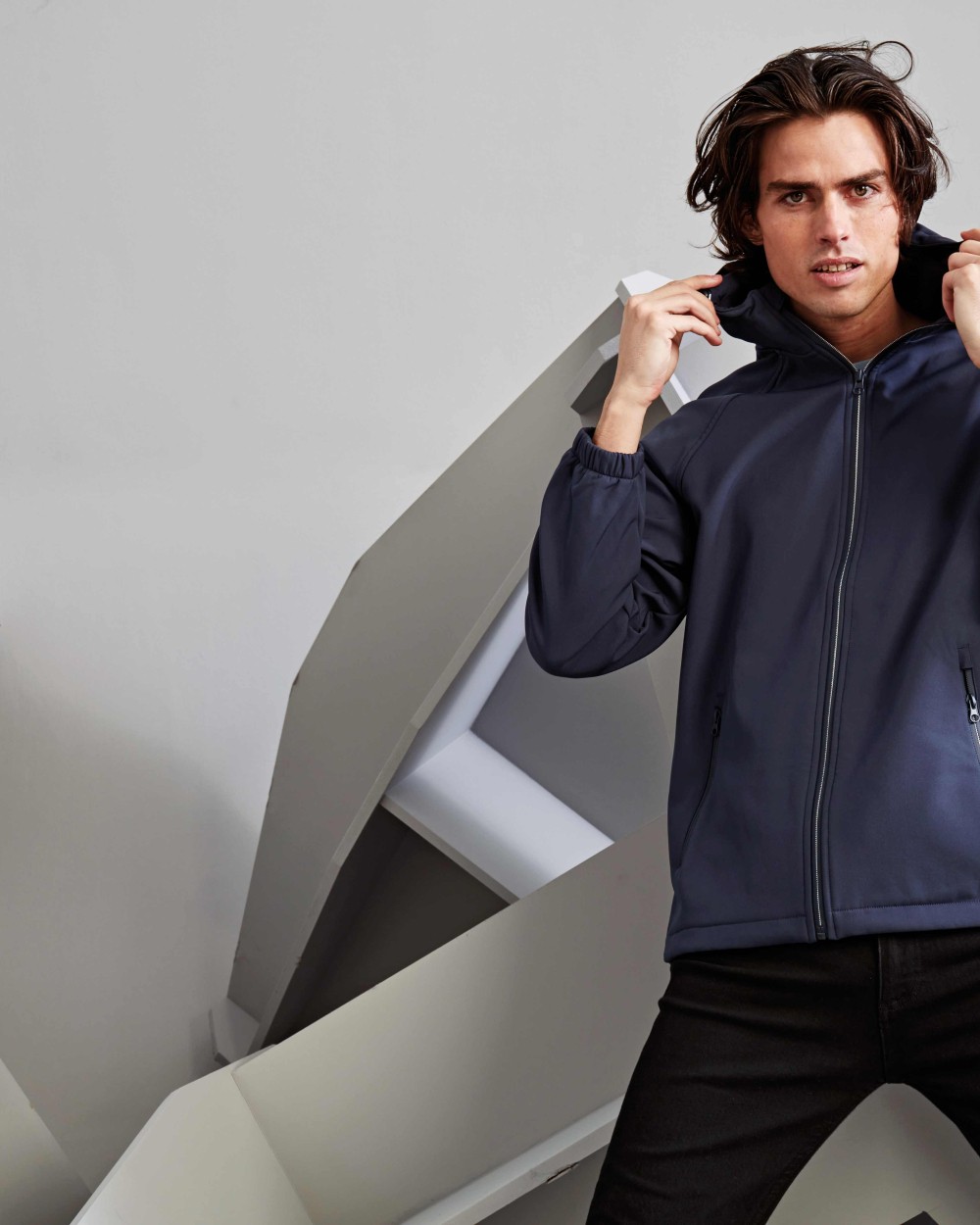 2786 Hooded 2-layer softshell jacket Softshells personalisierbar