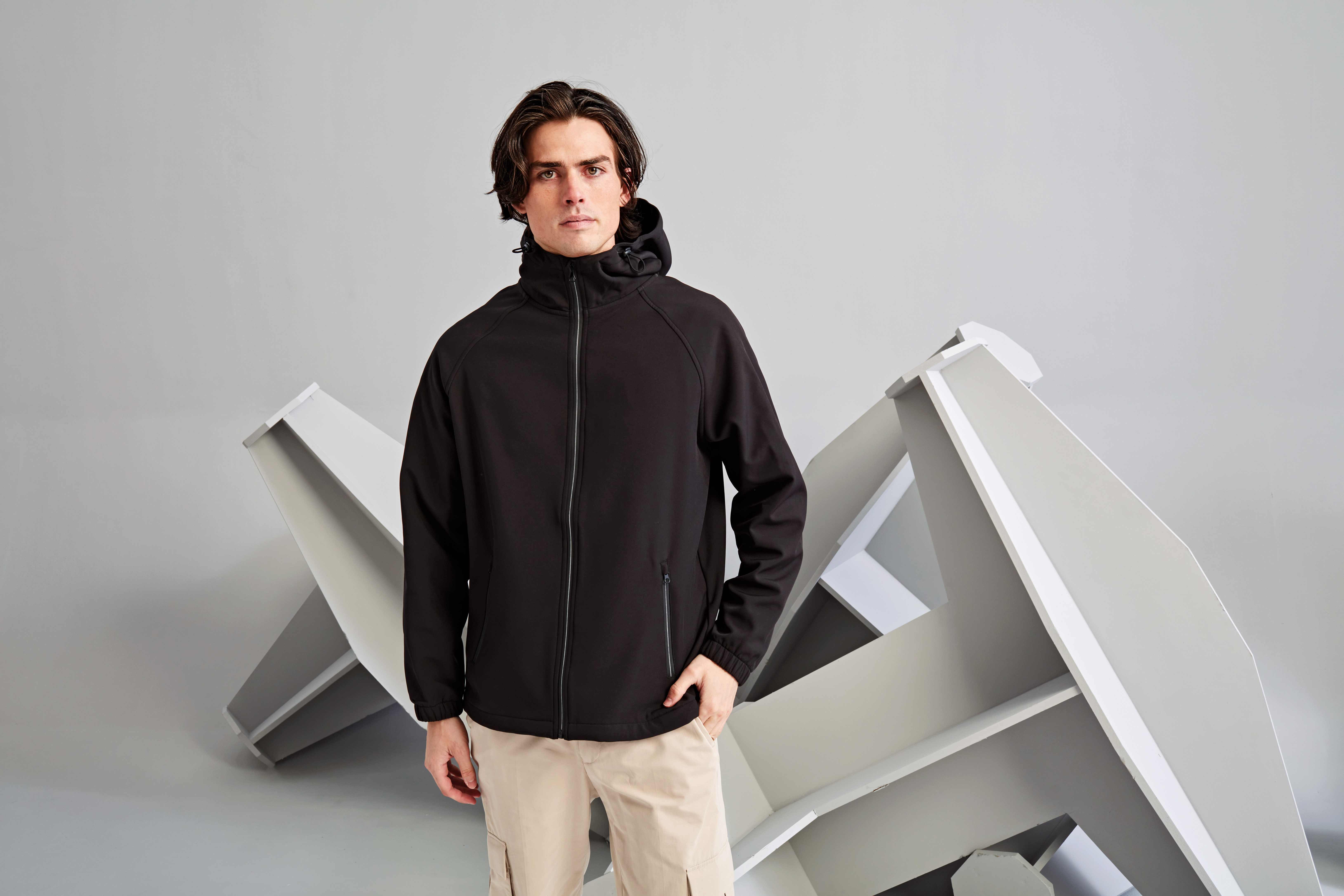 Softshells personnalisable 2786 Veste coupe-vent à capuche double épaisseur