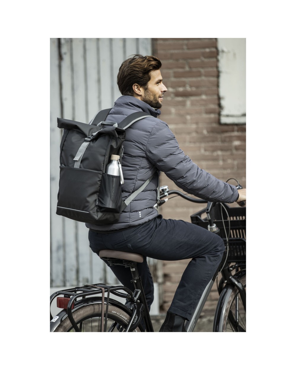 Tassen & Zakken 4DO Aqua GRS gerecyclede waterbestendige 15 inch roll-top fietstas 20 l voor bedrukking &amp; borduring