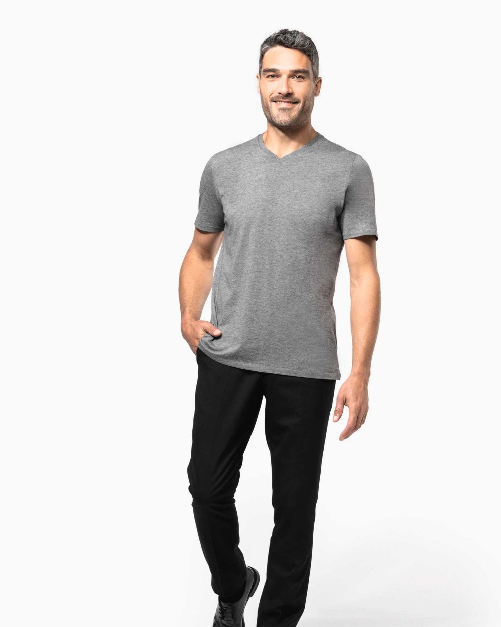 T-Shirts personnalisable KARIBAN T-shirt Supima® col V manches courtes homme