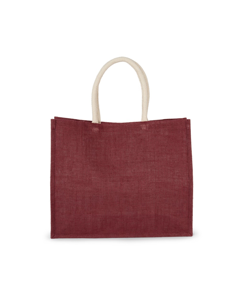 Tote bags KIMOOD Shopper van jutecanvas - middelgroot model voor bedrukking &amp; borduring