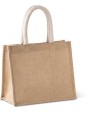 Tote bags KIMOOD Shopper van jutecanvas - middelgroot model voor bedrukking &amp; borduring