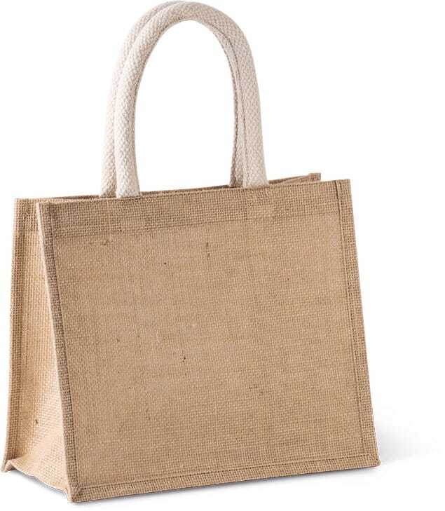 Tote bags personnalisable KIMOOD Sac style cabas en toile de jute - modèle moyen