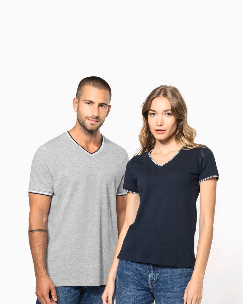 T-Shirts personnalisable KARIBAN T-shirt maille piquée col V femme