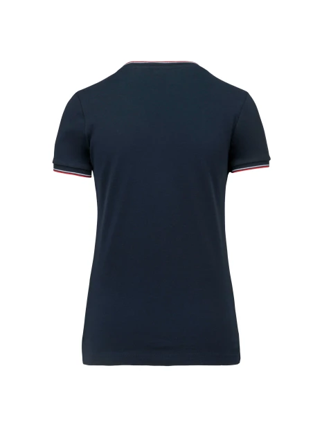 KARIBAN T-shirt maille piquée col V femme /api/colors/76f8dd6d-7b6e-4e39-84bd-97f35fdd8e54 personnalisable
