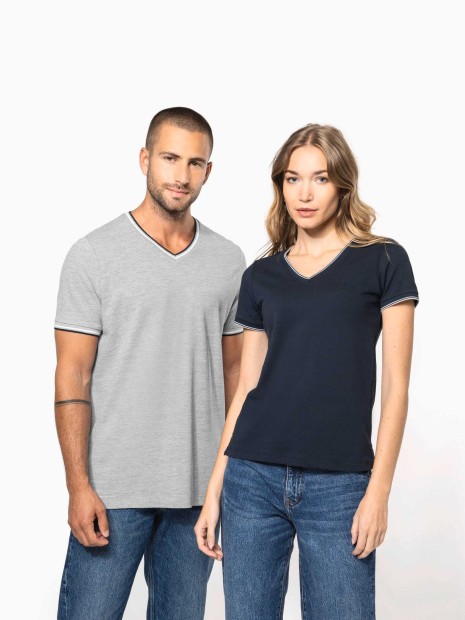 T-Shirts à personnaliser KARIBAN T-shirt maille piquée col V femme 