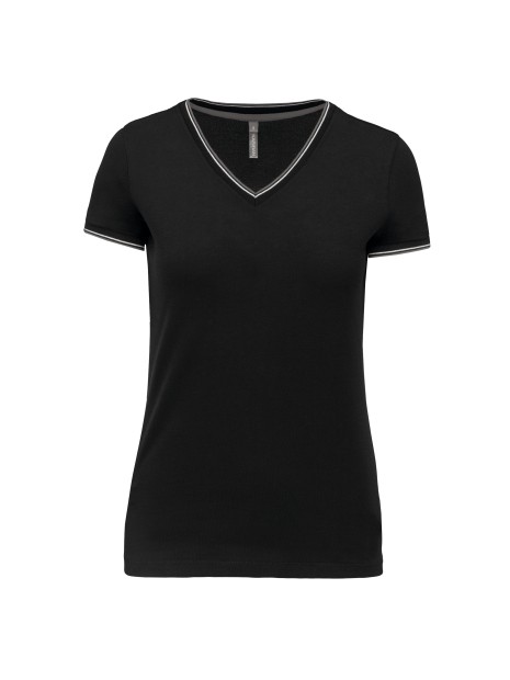 KARIBAN T-shirt maille piquée col V femme /api/colors/02f47dd6-c9d0-4f38-b05a-6c26fdb9e081 personnalisable