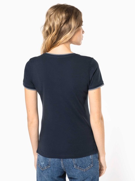 T-Shirts à personnaliser KARIBAN T-shirt maille piquée col V femme 
